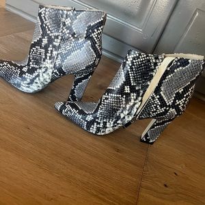 Marc Fisher Mella Embossed python print boots